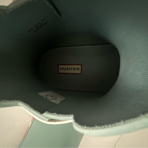 Hunter Chelsea Short Rubber Boots - color Seafoam sz 10 US - Picture 13 of 15